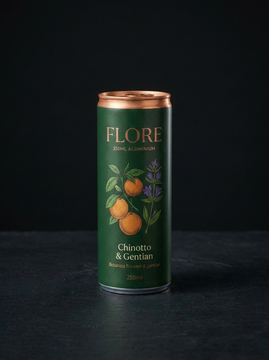FLORE Chinotto and Gentian can